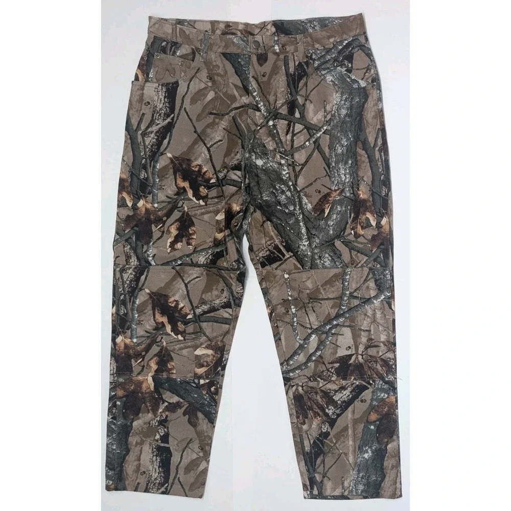 Wrangler Reeltree Fusion 3D Camo Jeans Mens 38x30 Double Knee Hunting 97GR1FS